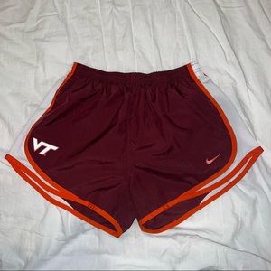 Virginia Tech womens nike running shorts in new condition. Size Medium